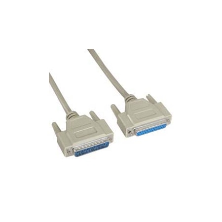 DB25 M/F Serial Cable 25C Straight- 25Ft